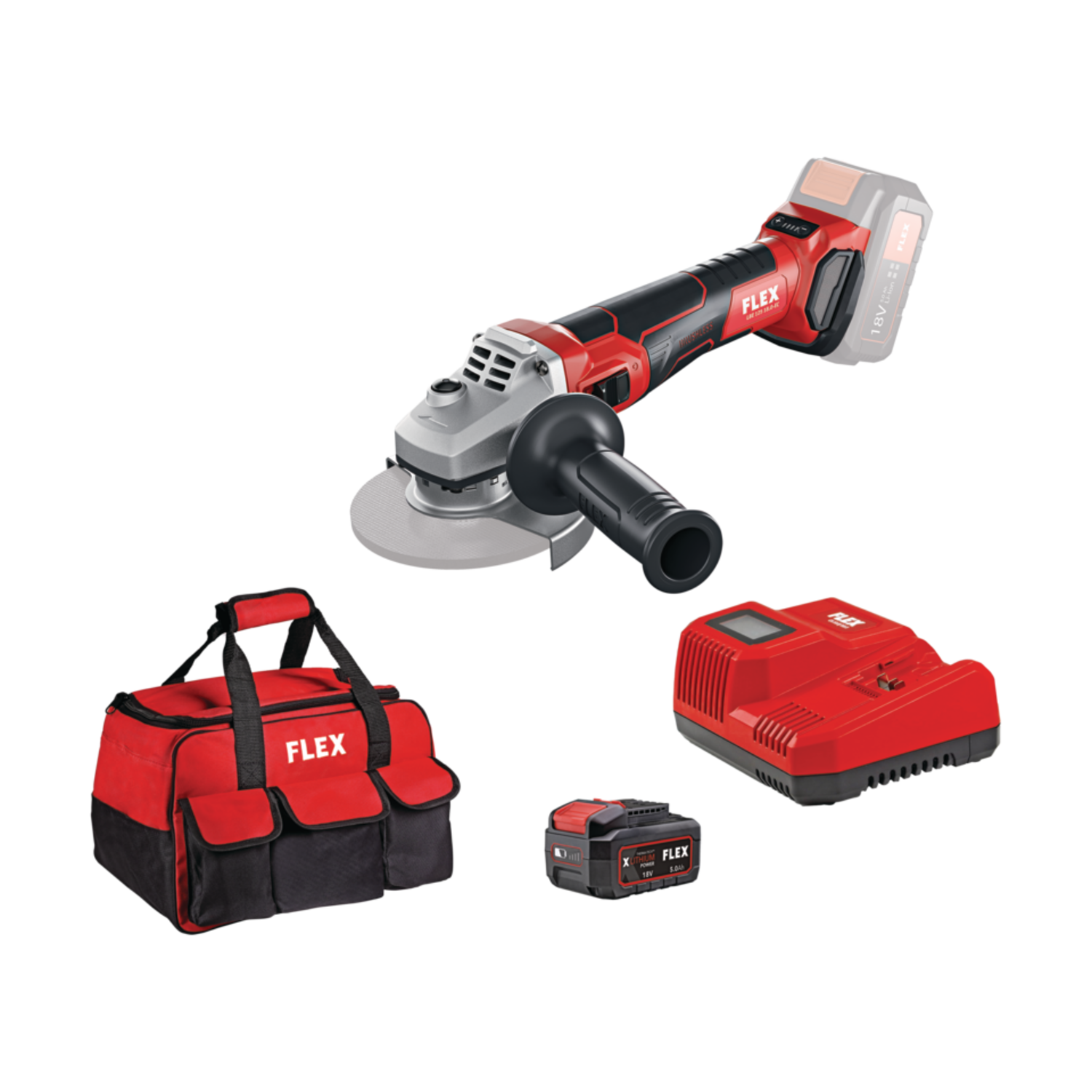 ΡΥΘΜΙΖΟΜΕΝΟΣ ΓΩΝΙΑΚΟΣ ΤΡΟΧΟΣ ΜΠΑΤΑΡΙΑΣ LBE 125 18.0-EC/5.0 Set