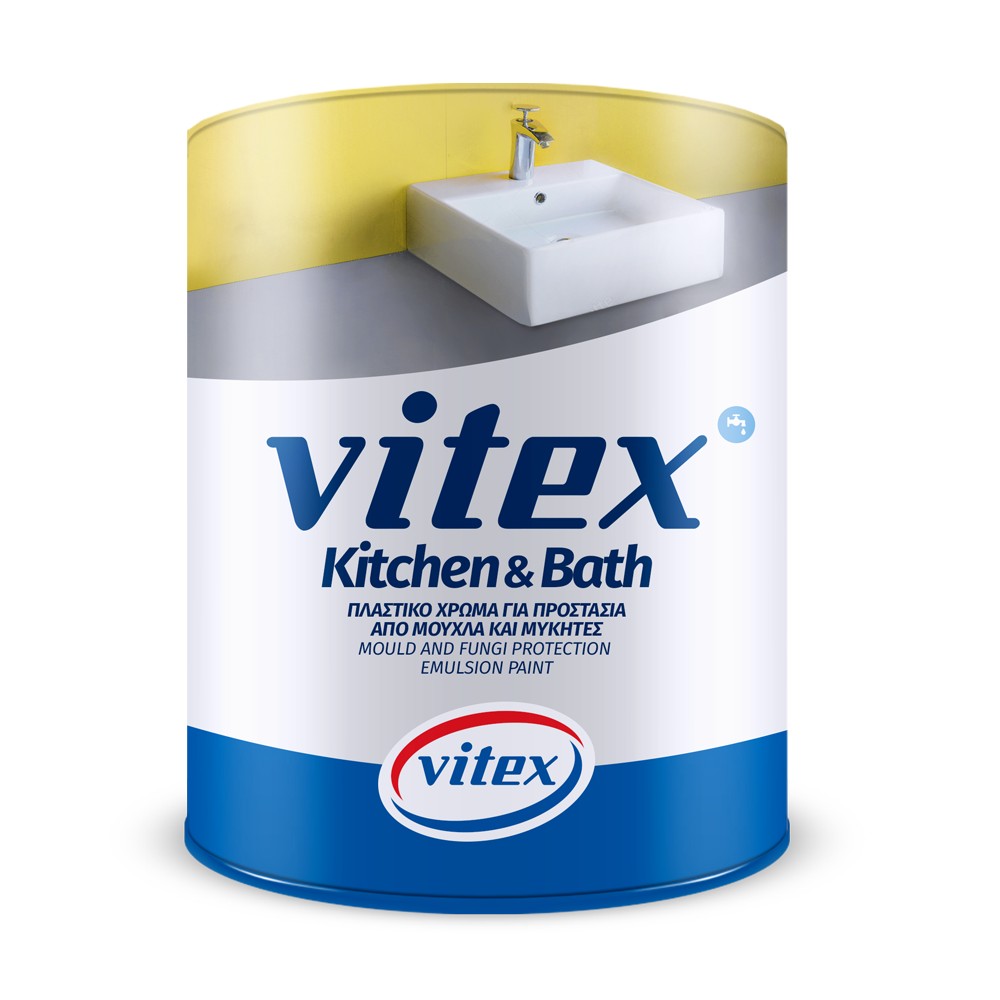 Πλαστικό χρώμα KITCHEN &amp; BATH ΛΕΥΚΟ Vitex