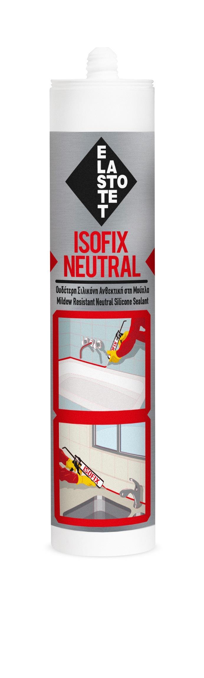 ΣIΛIKONH ΓENIKHΣ XPHΣHΣ ISOFIX ISOFIX NEUTRAL WITH FUNGICIDE 12TEM. 280ML ΛEYKH