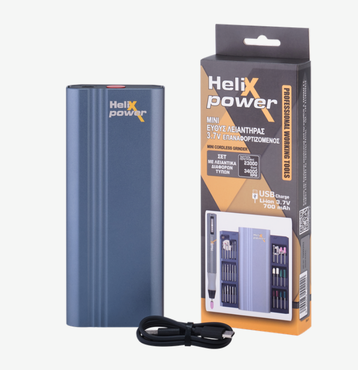 ΛΕΙΑΝΤΗΡΑΣ ΜΙΝΙ 3,6V Li 700mAh ΡΥΘΜΙΖΟΜΕΝΟΣ 33000RPM ΣΕΤ 30ΤΜΧ HELIXPOWER
