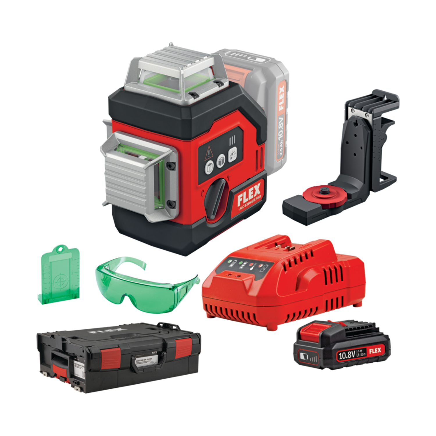 ΑΛΦΑΔΙ LASER 3x360° (ΠΡΑΣΙΝΟ) ΜΠΑΤΑΡΙΑΣ ALC 3/360-G/R 10.8 Set