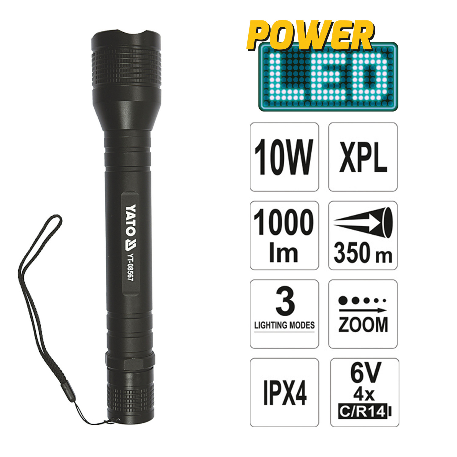 ΦΑΚΟΣ 10W-1000lm YT-08567 254Χ46ΜΜ