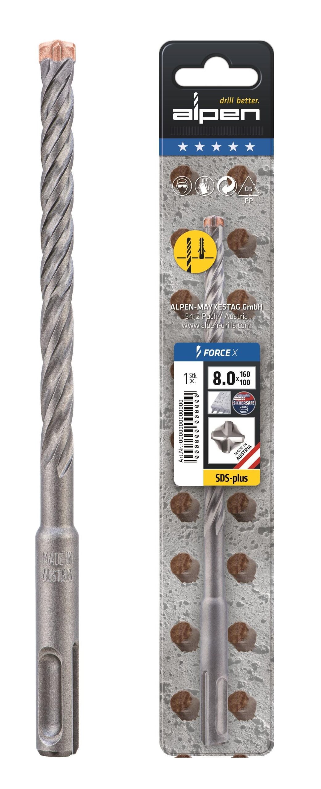 TPYΠANI SDS PLUS TETPAKOΠO 5,5X110