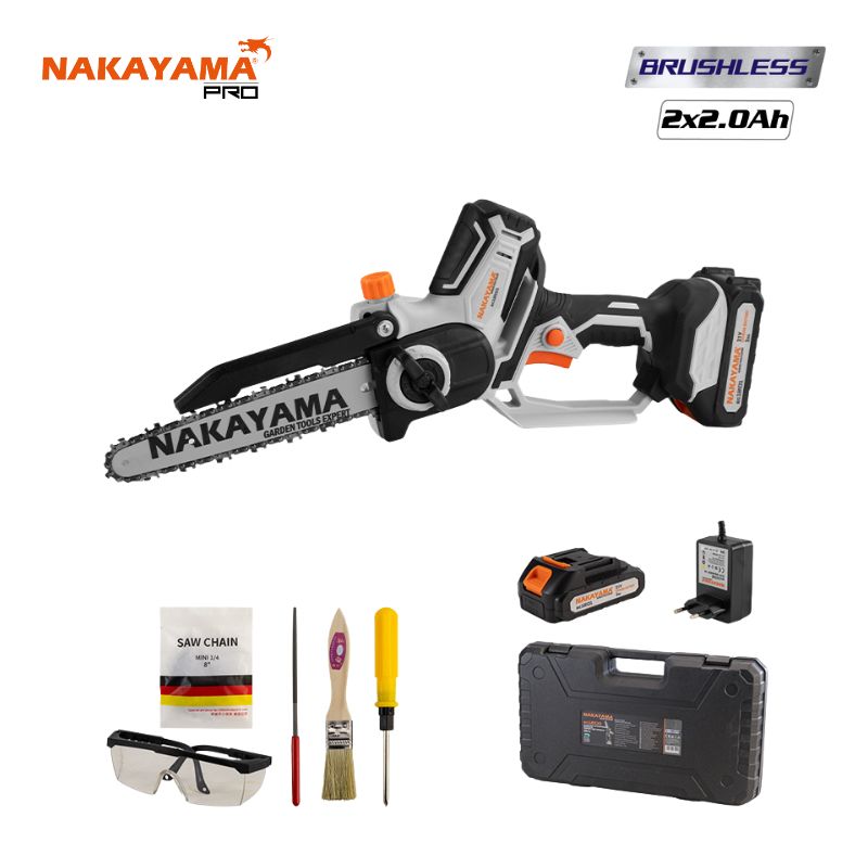 NAKAYAMA EC1200 Κλαδευτικό Αλυσοπρίονο Μπαταρίας 21V,Brushless,Li-Ion,Λάμα 20cm,1.3kg