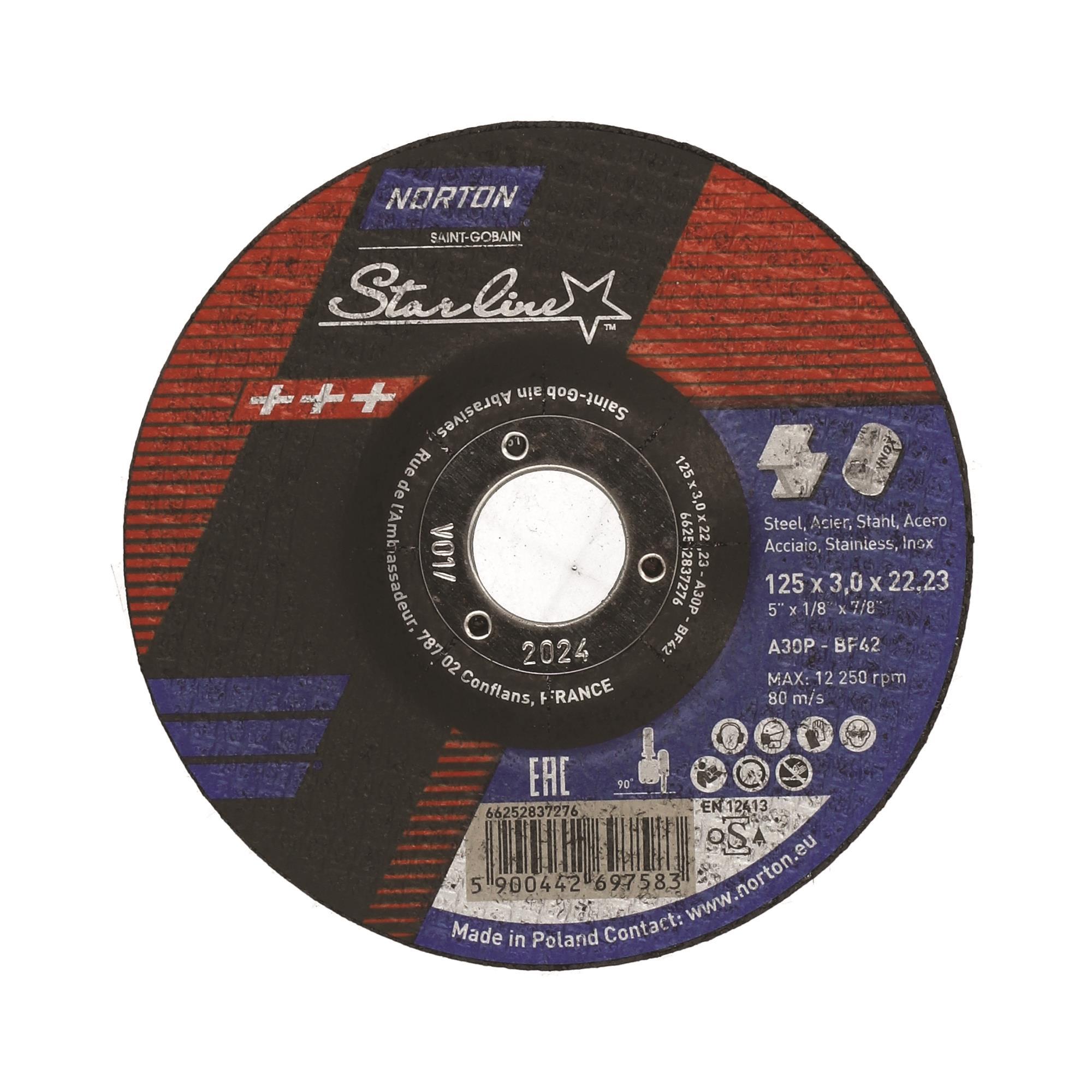 ΔIΣKOΣ 25TEM. KOΠHΣ ΣIΔHPOY STARLINE 125X3,2X22,23