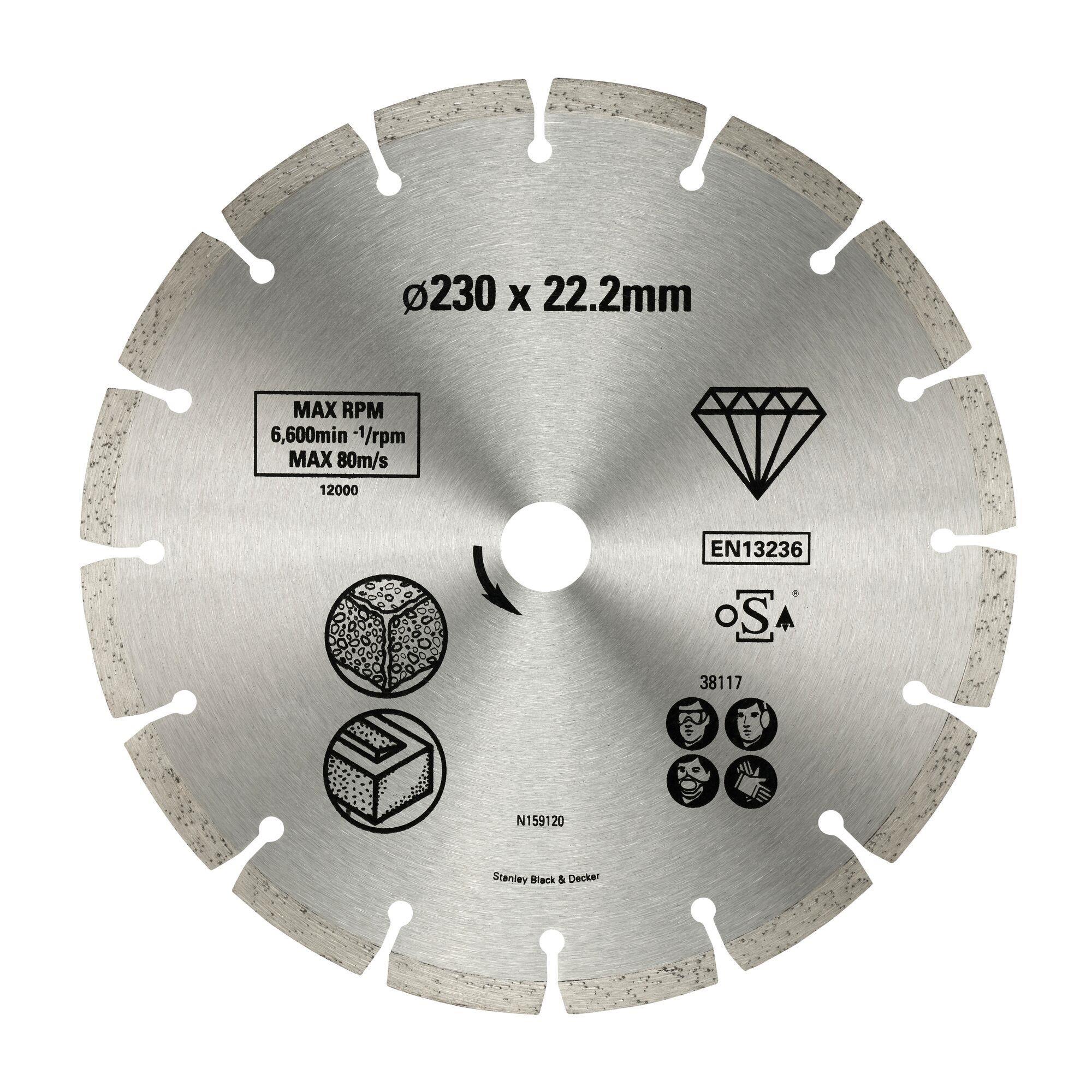 ΔIAMANTOΔIΣKOΣ ΓΩNIAKOY TPOXOY ΓIA MΠETO & TOYBΛO Φ230MM
