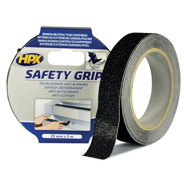 Safety grip Αντιολισθητική ταινία ασφαλείας μαύρη 25mm x 5m, HPX
