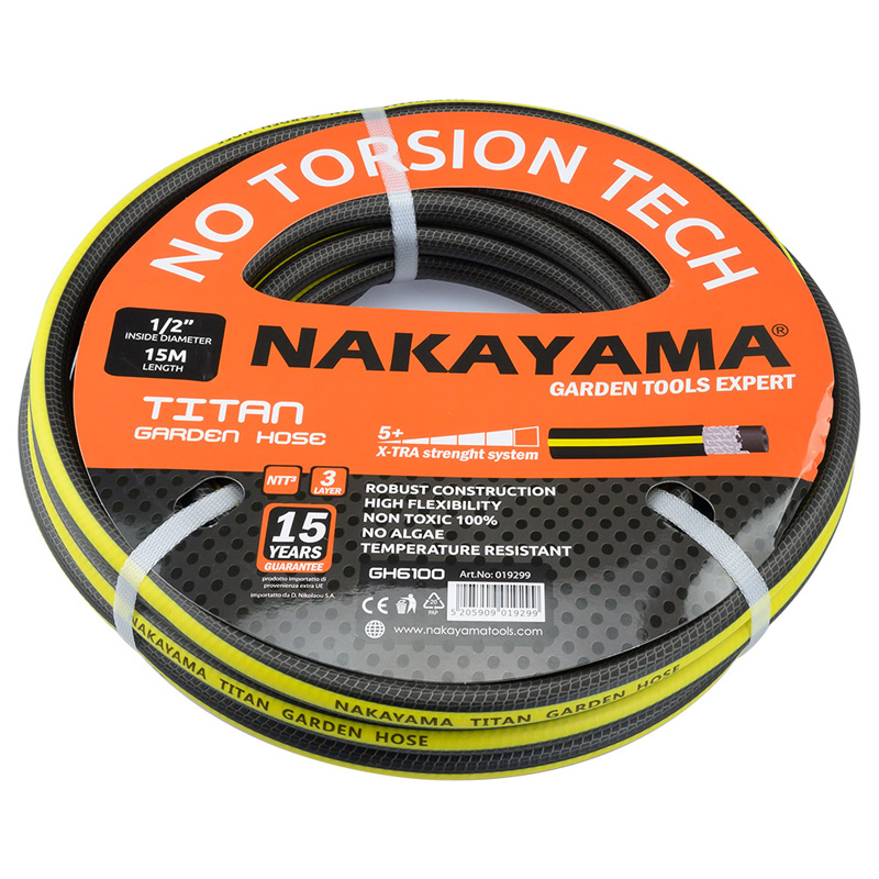 Λάστιχο Τitan 3 Επιστρώσεις 15m, 1/2″, NAKAYAMA GH6100
