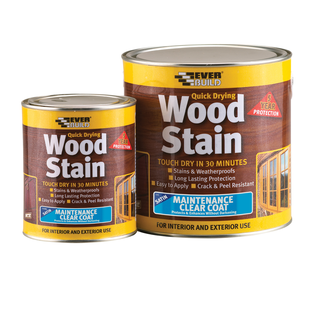 EVERBUILD WOOD STAIN ΠΡΟΣΤΑΤΕΥΤΙΚΗ ΒΑΦΗ ΞΥΛΟΥ - ΚΑΡΥΔΙΑ-ΧΡΩΜΑ, 2.5LT-ΣΥΣΚΕΥΑΣΙΑ