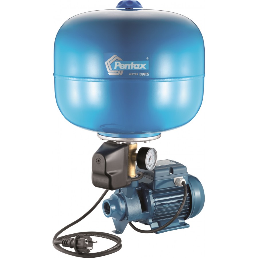 ΑΥΤΟΜΑΤΟ ΠΙΕΣΤΙΚΟ ΣΥΓΚΡΟΤΗΜΑ ΜΕ ΑΝΤΛΙΑ CAM 100/00M PENTAX &amp; ΔΟΧΕΙΟ ΣΦΑΙΡΙΚΟ 24lt ELBI