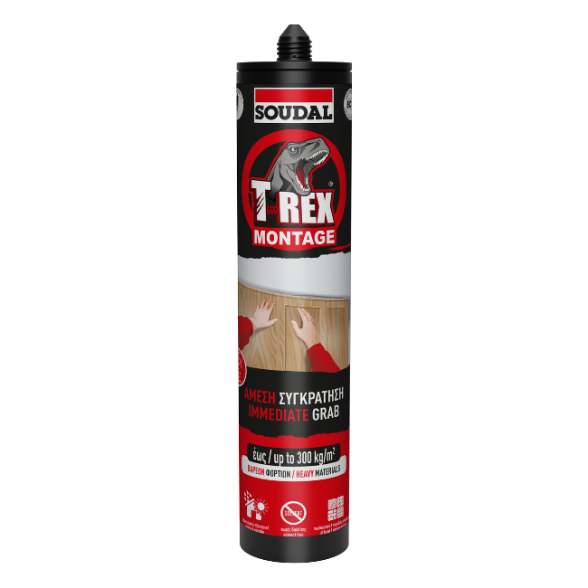 Τ-Rex High-Tack μονταζόκολλα νερού λευκη 310ml